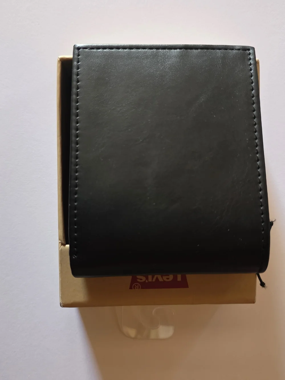 Levi's Black Leather Bi-Fold Wallet